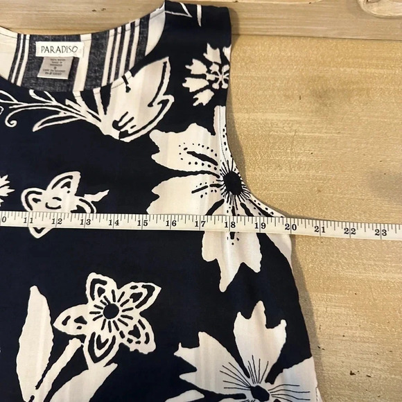 Vintage 90’s Paradiso Long Tank Dress Side Slits Peek A Boo Lining 
Size Small - Picture 6 of 7